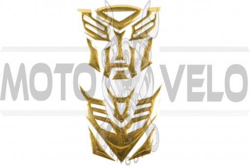 Наклейка шильдик TRANSFORMER (6x5см, алюминий, золото) (#4732)