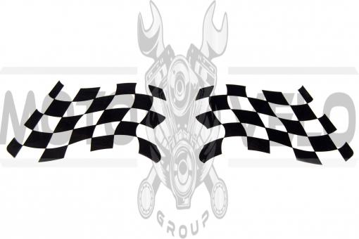 Наклейка декор "RACING FLAG" (8х5см) (#SEA)