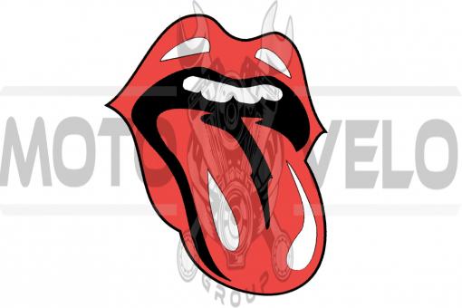 Наклейка декор "ROLLING STONES" (10х9см) (#SEA)