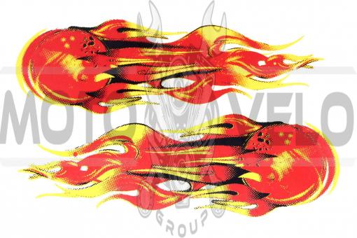 Наклейки (набор) "FLAME" (10х15см) (mod:1) (#SEA)