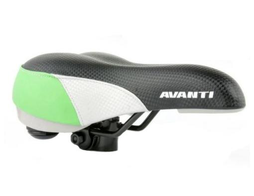 Седло спортивное "AVANTI" цвет: черно-зеленый (mod:8503)
