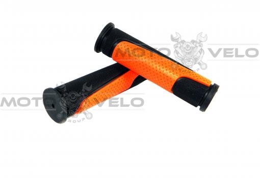 Грипсы велосипедные "SPELLI SBG-6708 L" черно-оранжевый
