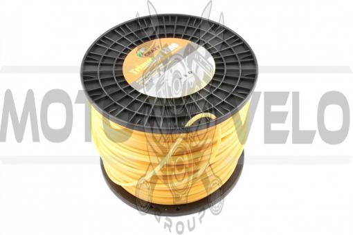 Леска мотокосы Ø5,0mm, 200 метров (круглая, желтая)