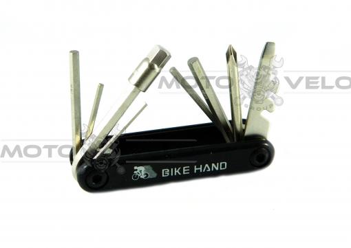 Шестигранник, набор (2-6 мм, 2 отвертки + 1 головка 8 мм) "Bike Hand" Taiwan (mod:YC-273)