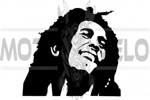 Наклейка декор BOB MARLEY (24x23см) (#HQ675)