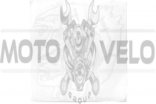 Наклейка декор IROKEZ (12x13см, белая) (#HQ655)