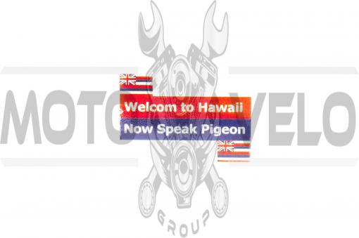 Наклейка на номер LOVE HAWAII (8x8см)