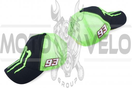 Бейсболка MONSTER ENERGY (черно-зеленая, сетка)