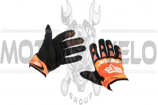 Перчатки FOX DIRTPAW (mod:028, size:M, оранжево-черные)