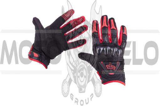 Перчатки "FOX" BOMBER (mod:055, size:M, черно-красные)