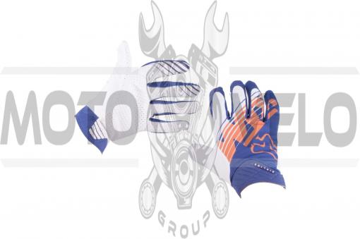 Перчатки FOX AIRLINE KTM (mod:028, size:XL, бело-синие)