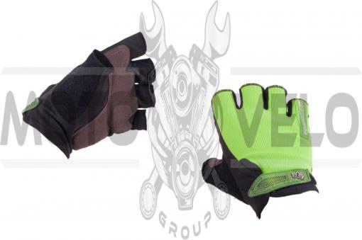 Перчатки без пальцев (size:M, зеленые) FOX