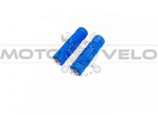 Грипсы поролоновые, короткие (L-125mm) "MD" цвет: синий