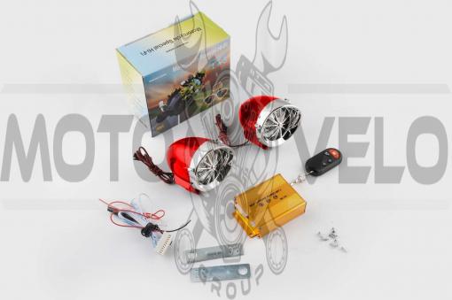 Аудиосистема BEST CHOICE (3.5, красная-хром, подсветка, сигн., МР3/FM/SD/USB, ПДУ, разъем ППДУ 3K)