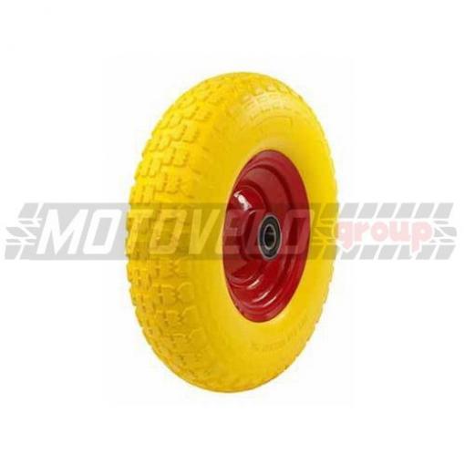 Колесо на садовую тачку пенополиуритановое 4.00-6 (d=20 mm)