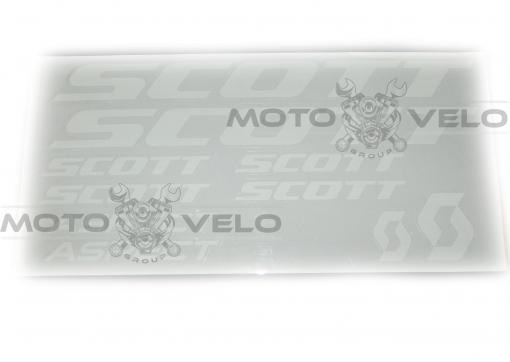Наклейки вело (набор прозрачные) Scott 39х20см