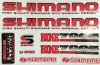 Наклейки вело (набор прозрачные) Shimano 25х17см