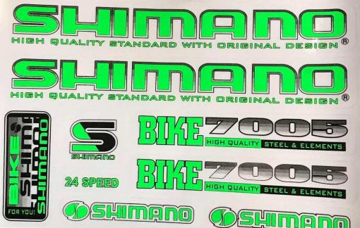 Наклейки вело (набор прозрачные) Shimano 25х17см
