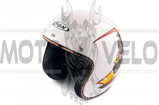 Шлем открытый (mod:FX-510) (size:L, белый, SCYTHEMAN) FGN