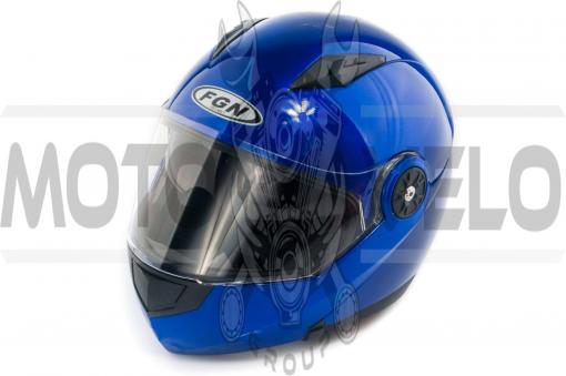 Шлем трансформер (mod:FX-115) (size:XL, синий) FGN