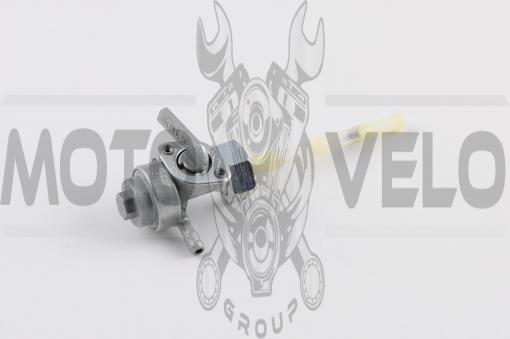 Кран топливный бензогенератора ТСС ЭЛАБ-5500 (гайка Ø16mm, штуцер 90*, резерв) JS