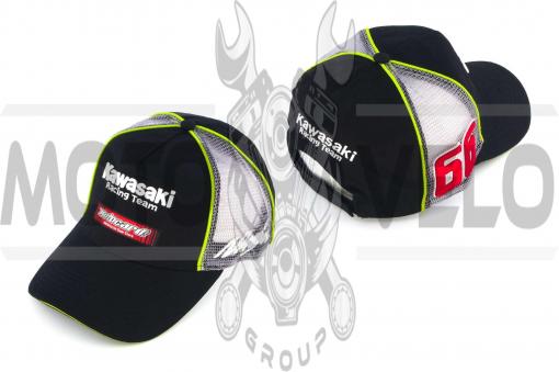 Бейсболка KAWASAKI (черно-серая, motocard)