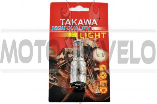 Лампа BA20D (2 уса) 12V 35W/35W (белая, высокая) (блистер) TAKAWA