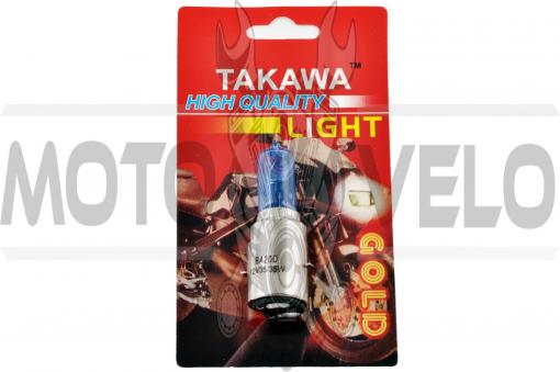 Лампа BA20D (2 уса) 12V 35W/35W (супер белая, высокая) (блистер) TAKAWA