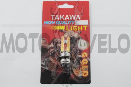Лампа P15D-25-3 (3 уса) 12V 50W/50W (хамелеон розовый) (блистер) TAKAWA (mod:A)