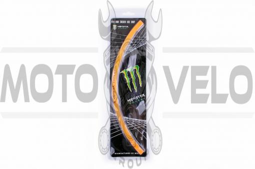 Наклейка на колесо 17 MONSTER ENERGY (оранжевая, светоотражающая) (#6061)
