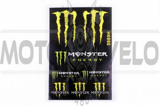 Наклейки (набор) спонсор MONSTER ENERGY (30х45см) (#5989H)