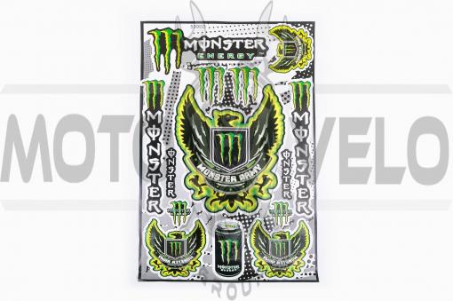 Наклейки (набор) спонсор MONSTER ENERGY (30х45см) (#5990D)