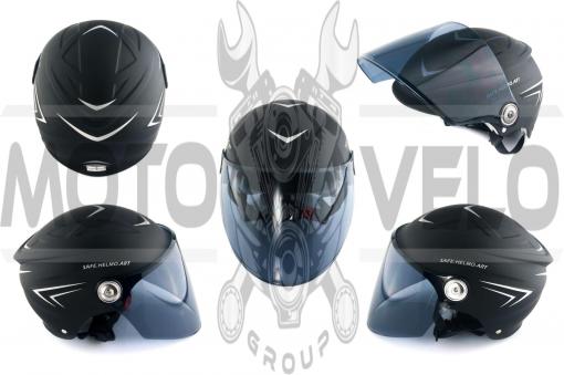 Шлем открытый (mod:SM818) (size:XL, черный) HELMO