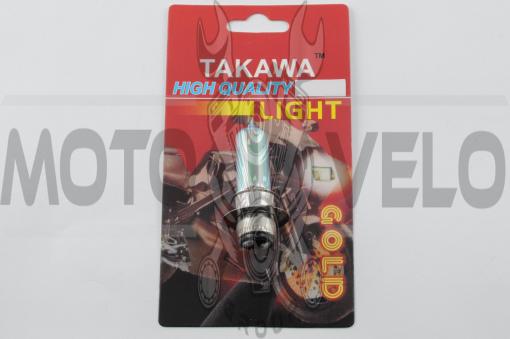 Лампа P15D-25-1 (1 ус) 12V 18W/18W (хамелеон розовый) (блистер) TAKAWA (mod:A)