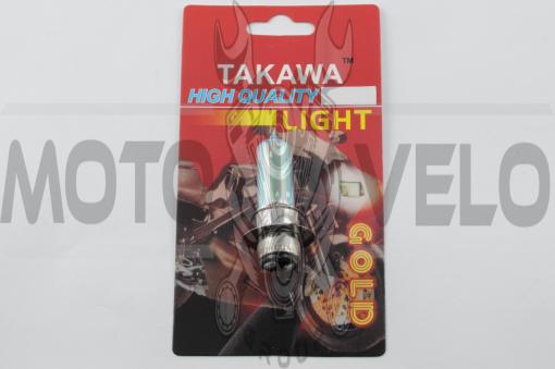 Лампа P15D-25-1 (1 ус) 12V 18W/18W (хамелеон розовый) (блистер) TAKAWA (mod:A)