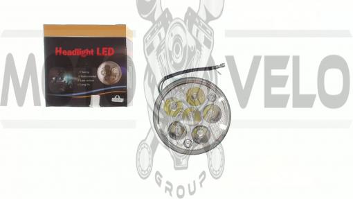 Фара светодиодная прямоугольная (крепеж 160mm, 6 диодов + подсветка) DELTA PLT