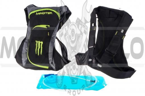 Рюкзак (черно-слатный, накладной карман) MONSTER ENERGY