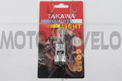 Лампа BA20D (2 уса) 12V 18W/18W (белая) (блистер) TAKAWA (mod:A)