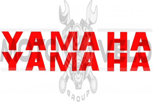 Наклейка буквы YAMAHA (19х5см, 2шт, красные) (#HCT10005)