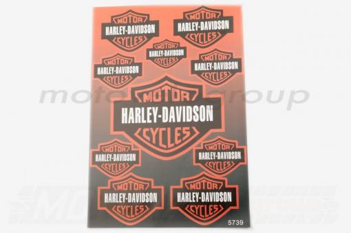 Наклейки (набор) Harley-Davidson (31х22см, 10шт) (#5739)
