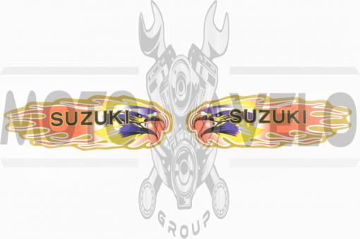 Наклейки (набор) SUZUKI (19х6см, красные) (#5794)