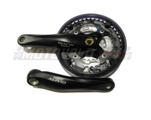 Шатун система, разборная SHIMANO ALIVIO 3 зв. 22-32-44Т цвет: черный