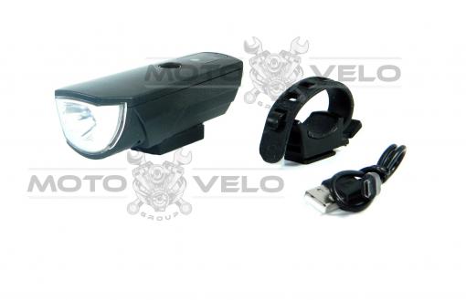 Фара велосипедная (передняя с индикатором, с креплением, зарядка под USB, ) (#MD), mod:3588 (GA-22)
