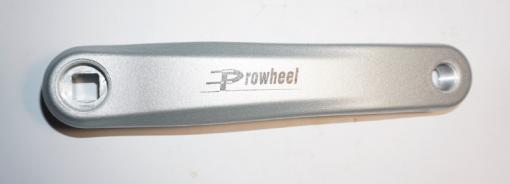 Шатун велосипедный (левый) 170 мм (27) PROWHEEL, алюминиевый, серебро, Тайвань