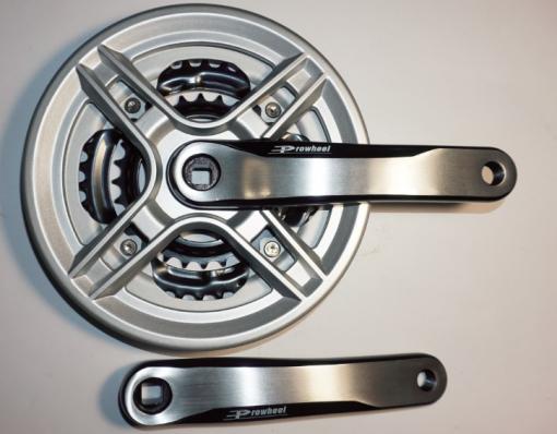 Шатун система, PROWHEEL, алюминиевая mod:CN03 28-38-48 зубов (16) , серебро