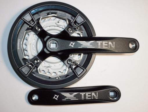 Шатун система,PROWHEEL XTEN, алюминиевая mod:851P 24-32-44 зуб (12) , черный