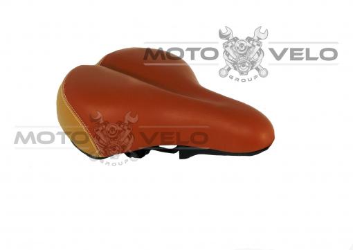 Седло велосипедное на демпферных пружинах "MVG" (цвет:коричневый)