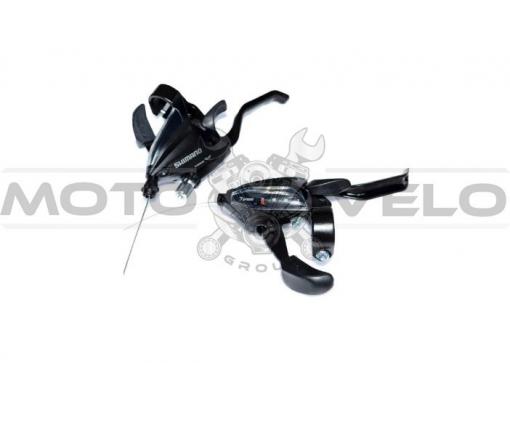 Моноблок (L-3, R-7 скоростей, пара+тросик) "SHIMANO"ST-EF500/510, черный
