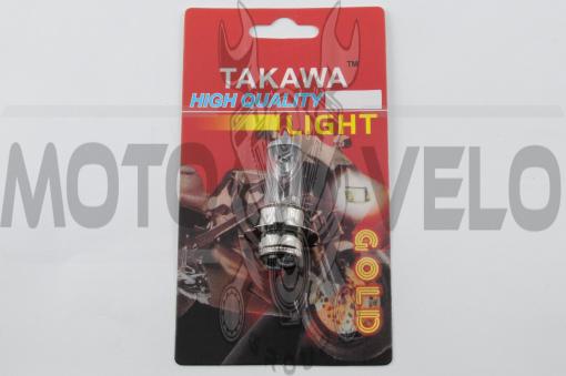 Лампа P15D-25-3 (3 уса)   12V 35W/35W   (белая)   (блистер)   (S-head)   TAKAWA   (mod:A), шт