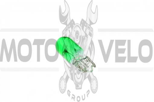 Лампа Т10 (безцокольная)   12V 3W   (габарит, приборы)   (зеленая)   YWL, шт